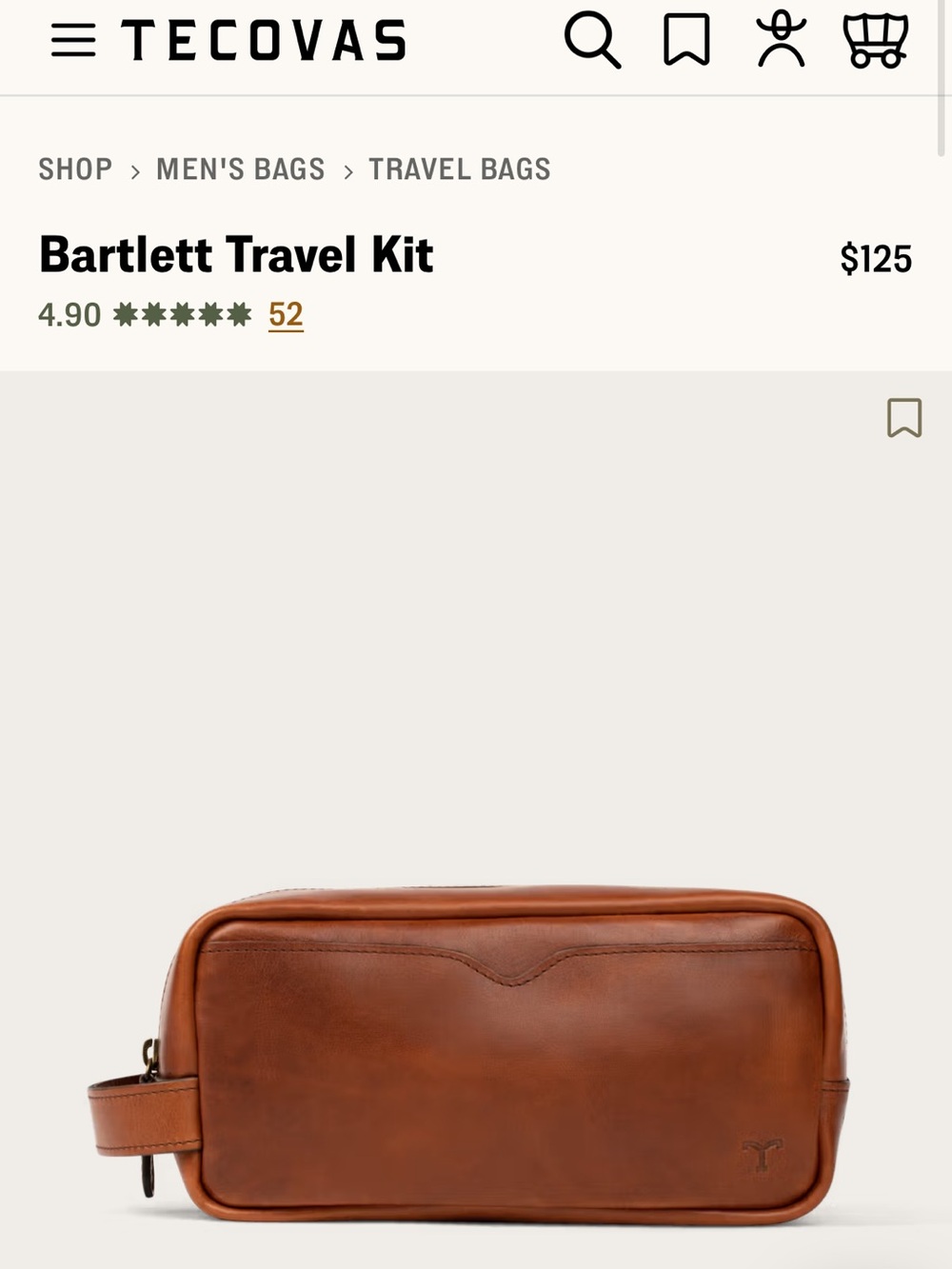 Tecovas Travel Kit in Chestnut Brown